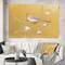Designart - Gold Bird on Blossoms I - Farmhouse Gallery-wrapped Canvas